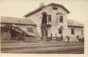 Dutovlje-Skopo railway station, war damage, photo