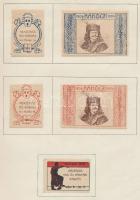 1906 Rákóczi, Nemzetközi téli kiállítás és Országos vas- és fémipari kiállítás 5 db klf levélzáró