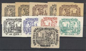 1955-1975 30-40-50 éves a Debreceni Bélyeggyűjtők Egyesülete 10 db levélzáró