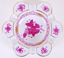 Herendi Apponyi mintás hamutál, kézzel festett, jelzett, hibátlan, d:15 cm