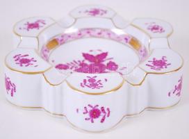 Herendi Apponyi mintás hamutál, kézzel festett, jelzett, hibátlan, d:15 cm