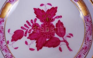 Herendi Apponyi mintás hamutál, kézzel festett, jelzett, hibátlan, d:15 cm