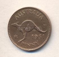 Ausztrália 1951. 1P Cu T:2-
Australia 1951. 1 Penny Cu C:VF