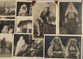 ca 1915 10 db Albánia:tájak, viseletek, típusok / 10stk Albanien: Landschaften, Trachten, Typen