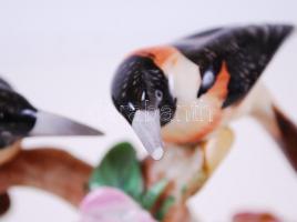 Herendi madár pár, kézzel festett, jelzett, lepattanás a csőrnél, m:10 cm