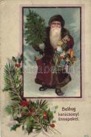 Christmas Santa Claus, litho (small tear)