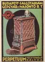 Budapest-Salgótarjáni Gépgyár és Vasöntő Rt. Perpetuum folytonégő kályha / stove advertisement
