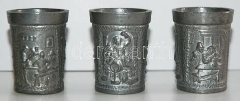 3 db ón kupica díszítéssel, m:5 cm