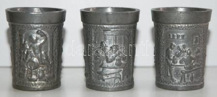 3 db ón kupica díszítéssel, m:5 cm