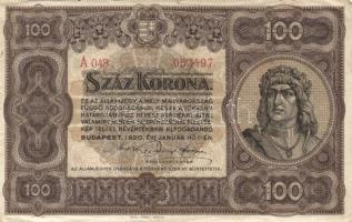 1920. 10K (2x) színváltozatok T:III + 1920. 20K T:III + 1920. 100K "Orell Füssli Zürich" T...