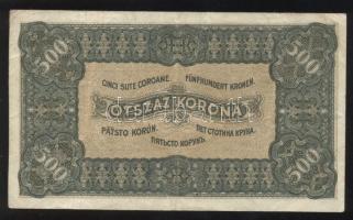1923. "Magyar Pénzjegynyomda Rt" 500K T:II-,III