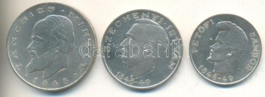 1948. 5Ft "Petőfi" + 10Ft "Széchenyi" + 20Ft "Táncsics" Ag sor T:2-