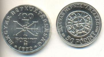 1972. 50Ft Ag + 100Ft Ag "Szt.István" pár T:BU