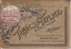 kb 1890 Trencsén Teplitz képes leporello füzet 12 litho képpel