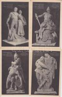 Irredenta szobrok 4 db jó minőségű képeslap