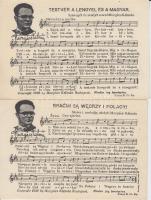 Testvér a lengyel és magyar kottás képeslap magyar és lengyel változat