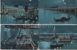 4 db vegyes minőségű Olaszország: éjszakai Velence