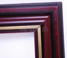 Modern hibátlan fakeret, belső: 70×50, külső: 81×61 cm