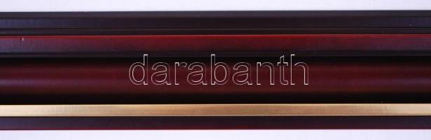 Modern hibátlan fakeret, belső: 70×50, külső: 81×61 cm