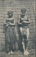 African folklore, Zulu couple (gluemark)