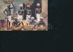 Indian folklore, coolies of calcutta, Raphael Tuck Oilette (EK)