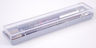 2 db Rotring ceruza és toll, fém, műanyag tokban