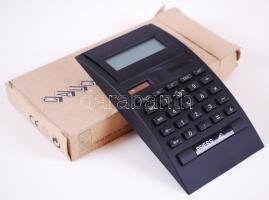 Asztali számológép, eredeti tokjában, 17×10 cm