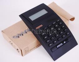 Asztali számológép, eredeti tokjában, 17×10 cm