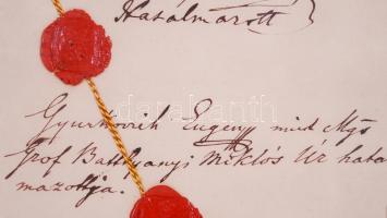 1837 Szerződés a néhai férfiágban magva szakadt gróf Batthyány Alajos örökségének elosztásáról gr. B...