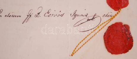 1837 Szerződés a néhai férfiágban magva szakadt gróf Batthyány Alajos örökségének elosztásáról gr. B...