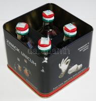 Zwack Unicum 4×0,05 l, fém díszdobozban