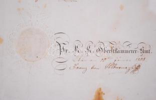 1808 Kamarási kinevezési okirat Batthyány István gróf részére. 10G benyomott szignettával, szép álla...