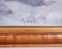 Viski János (1891-1961): Téli szán. Olaj, vászon, jelzett, keretben, 67x87cm