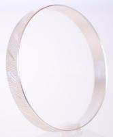 Kézzel vésett ezüst (Ag) karperec /  Hand carved silver bangle, d: 6,5cm, 15,9gr