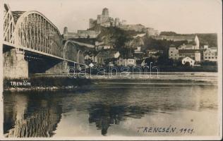 Trencsén with bridge and the castle (EK)