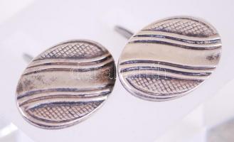 Ezüst (Ag) mandzsettagomb pár / 
A pair of silver cufflings, 10,4gr