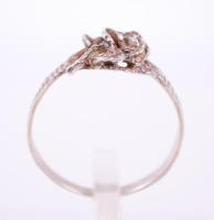 Ezüst (Ag) gyűrű és kis ezüst (Ag) kereszt medál /  Silver ring and crucifix, s: 54, br: 2,1gr