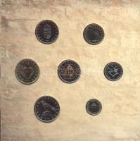 2005. 1Ft-100Ft 7klf db + 10Ft "József Attila" dísztokos szettben T:BU Csak 8000db!