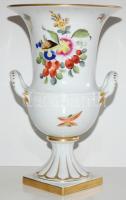 Herendi füles váza (BFR), kézzel festett, jelzett, hibátlan, m:24 cm