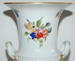 Herendi füles váza (BFR), kézzel festett, jelzett, hibátlan, m:24 cm