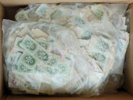 1,20 kg okmánybélyeg kivágás, többféle címlettel  az 1960-as évekből, dobozban