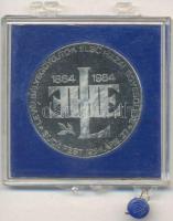 1984. "Magyar Bélyeggyűjtők Országos Egyesülete / Levélbélyeggyűjtők Első Hazai Egyesülete" fém emlékérem ÁPV tokban T:PP