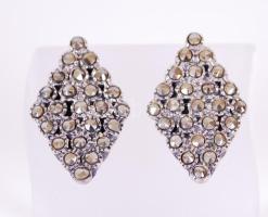 Art deco ezüst (Ag) fülbevaló markazitokkal /  Silver earrings with marcasites, br: 5gr