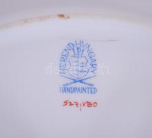 Herendi kézzel festett Viktória mintás porcelán falióra elektromos szerkezettel / 
Herend handpainte...