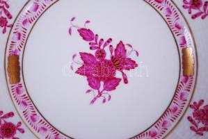 Herendi Apponyi mintás süteményes készlet: 6 db süteményes tányér, nagy tál, jelzettek, hibátlanok, ...