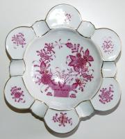 Herendi indiai kosár mintájú hamutartó, jelzett, hibátlan, d:15 cm