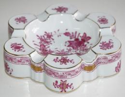 Herendi indiai kosár mintájú hamutartó, jelzett, hibátlan, d:15 cm