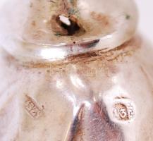 cca 1800-1850 Antik ezüst (Ag) fűszertartó pár 13 latos kolozsvári jelzéssel és mesterjeggyel (az eg...