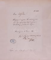 1855 A Stájerországi Mezőgazdasági Társaság: levelező tagsági oklevél Siebenfreud nagyszombati kertész részére. Kartonra kasírozva. Kőnyomat. 15kr CM okmánybélyeggel. Hozzá adományozó levél. / 1855 k.u.k. Landwirtschafts-Gesellschaft in Steiermark diploma for a gardener in Tyrnau. Lithography. With awarding letter. 50x35 cm