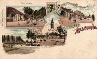 Beled Gönye vendéglője, litho (EK)